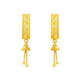 22k Yellow Gold Huggies Drop Earrings with gold weight of 3.95g